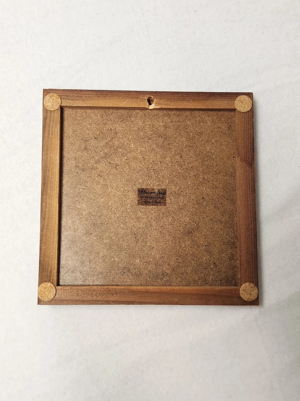 VTG Potpourri Press Wood Framed Ceramic Tile Trivet Art Farm Landscape Chickens